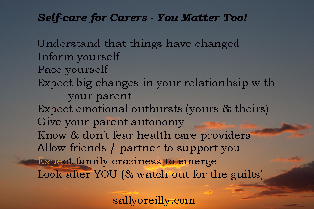 Self-care for the carer - because you matter!