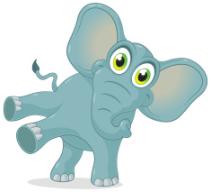Blue Elephant Sally O'Reilly17516-happy-elephant-dancing